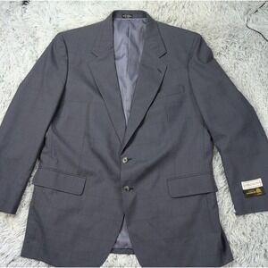 Vintage Foreman & Clark Jacket Mens 48 R Wool Suit Coat Button Up Athletic Fit